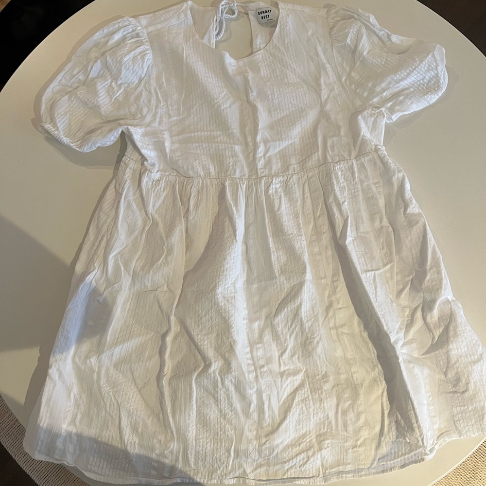 Sunday Best white Baby Doll Dress